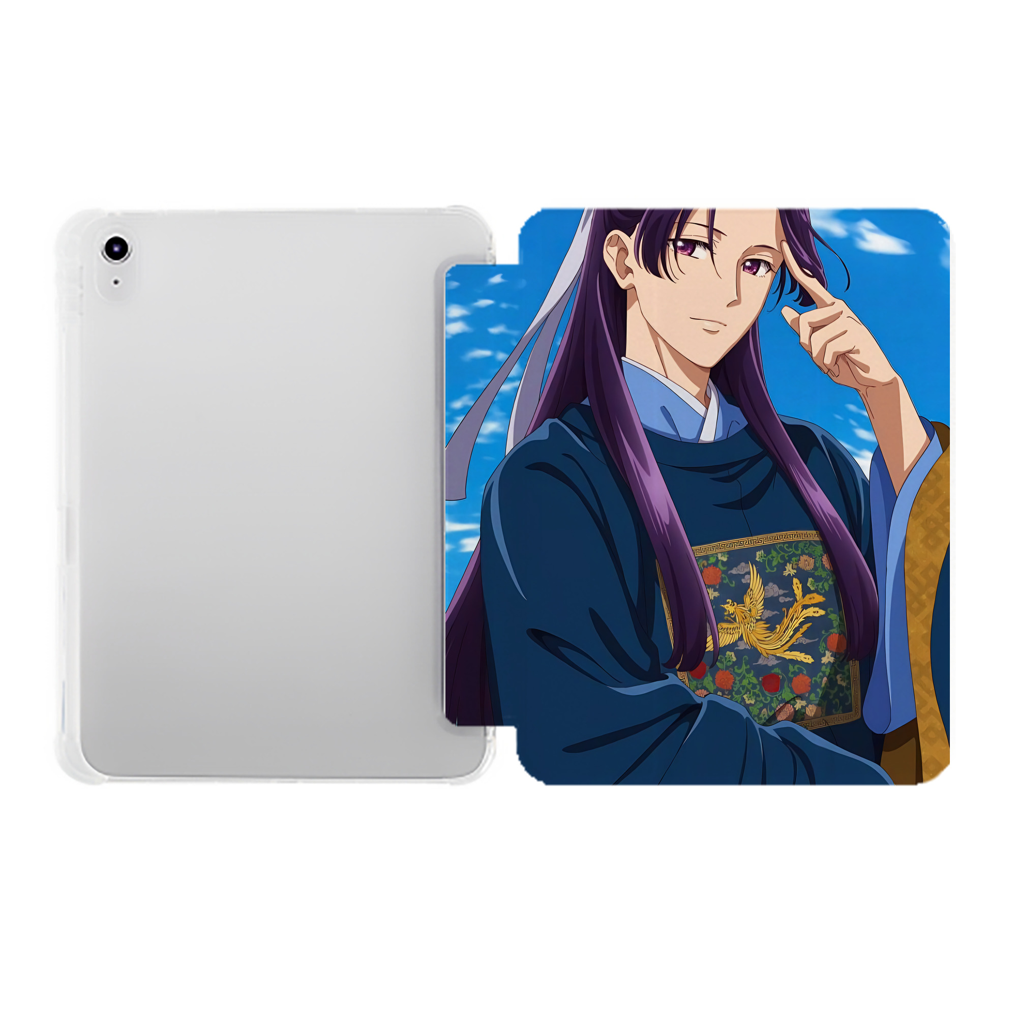 （画像用） 薬屋のひとりごと The Apothecary Diaries IPad ケース ペン収納付き 三つ折りスタンド PUレザー×シリコン 対応機種9.5/10.5/10.9インチ